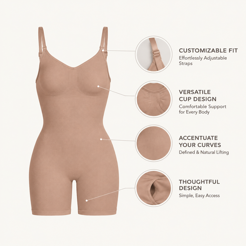 SIKAVIA Open-Bust Full Body Shaper - Tummy Control & Butt Lift