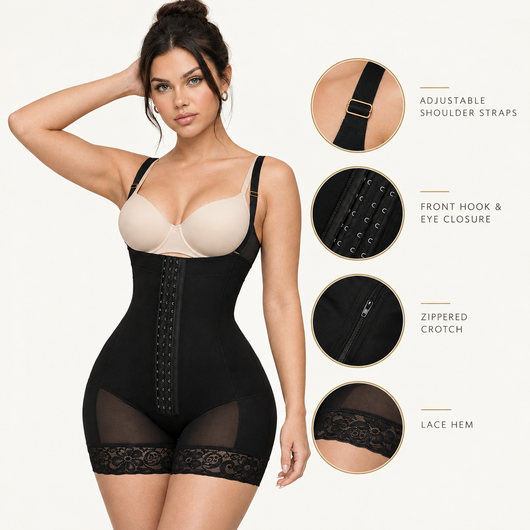 SIKAVIA Colombian Faja Post-Surgery Body Shaper - Zipper & Butt Lift