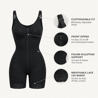 SIKAVIA Fajas Colombianas Postpartum Full Body Shaper - Built-In Bra & Tummy Control