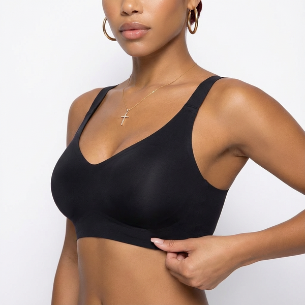 Seamless Sculpt Crop Bra — Wireless with Removable Pads alternate