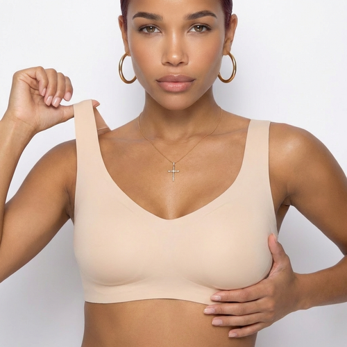 Seamless Sculpt Crop Bra — Wireless with Removable Pads