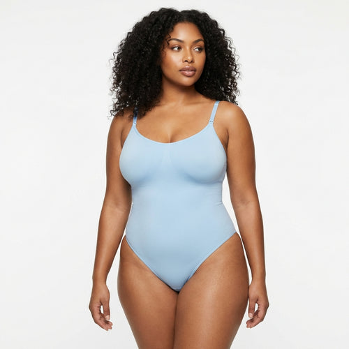 Shapewear Bodysuit - Tummy Control Thong with Adjustable Straps