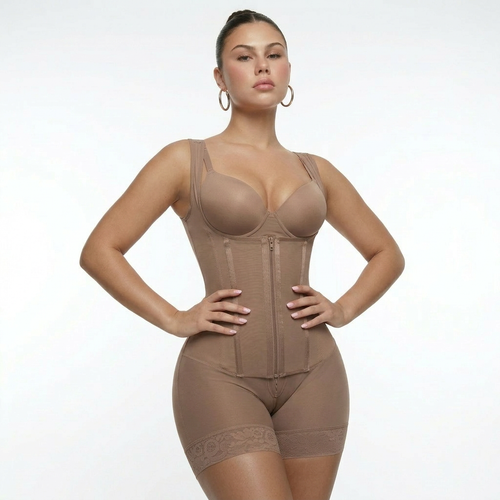 Lace Sculpt Bodysuit - Medium Control Shapewear with Elegant Lace