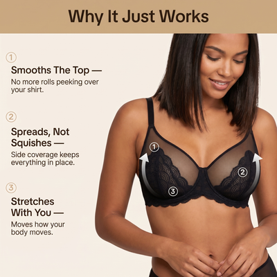Sikavia Cloud Lace Plunge Bra — Lift & Smooth