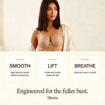 Sikavia Cloud Lace Plunge Bra — Lift & Smooth