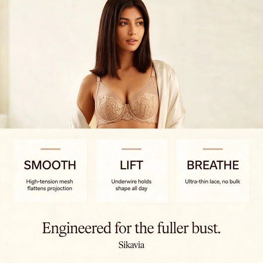 Sikavia Cloud Lace Plunge Bra — Lift & Smooth