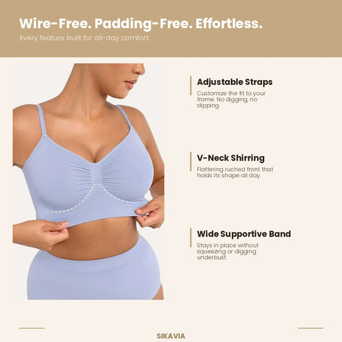 Seamless Nursing Bra - Wireless Maternity Bra with Easy-Access Clips – piece 2