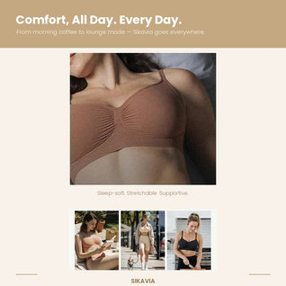 Seamless Nursing Bra - Wireless Maternity Bra with Easy-Access Clips