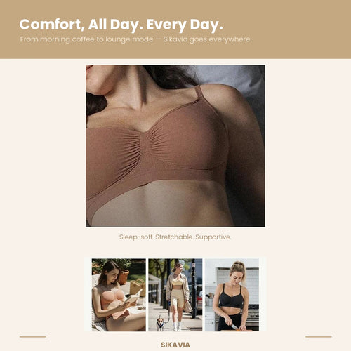 Seamless Nursing Bra - Wireless Maternity Bra with Easy-Access Clips