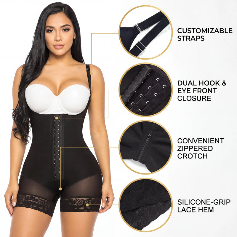 Colombian Fajas Post-Surgery Body Shaper with Zipper